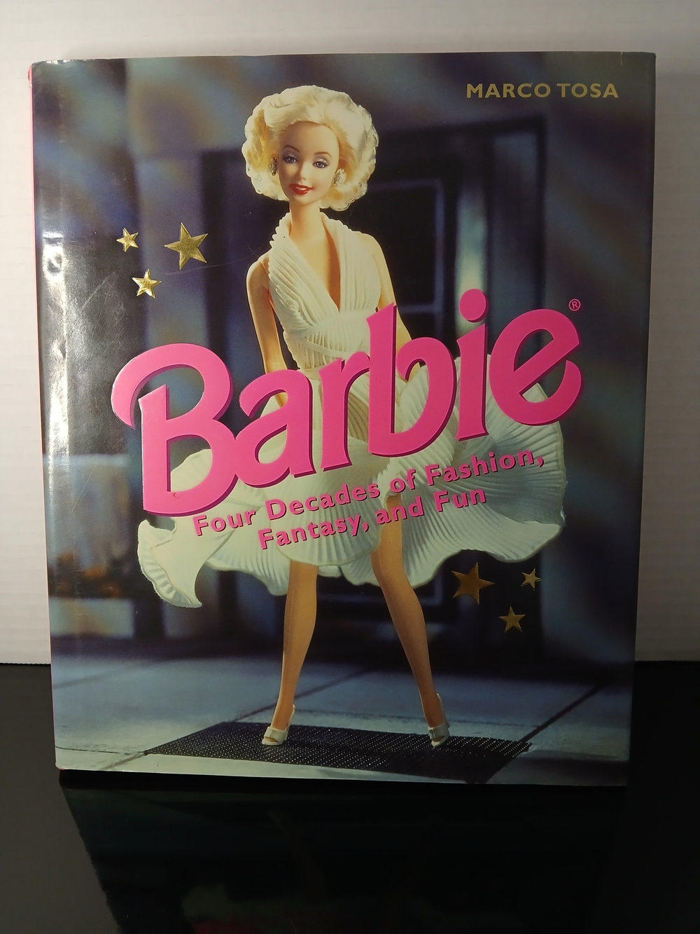 Mattel Barbie Book Page with Black Dress and Pink Panel